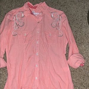 Pink button up